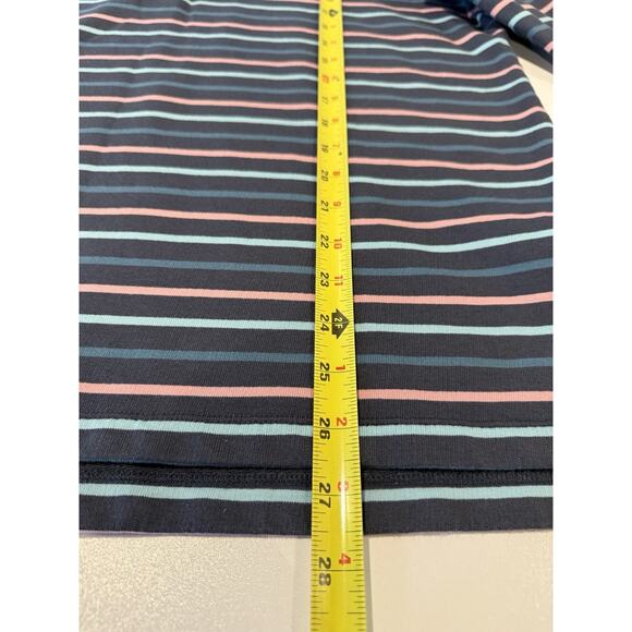 L.L. Bean Striped Rugby Top Womens Sz XL Blue 100% Cotton Pullover Preppy - Picture 8 of 10